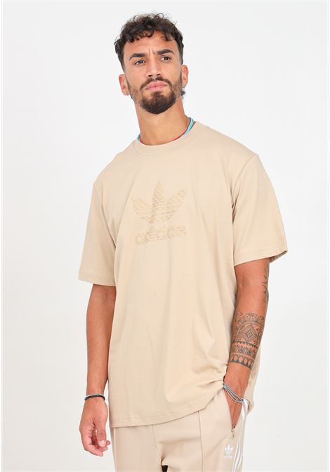 T-shirt a manica corta Mono beige da uomo ADIDAS ORIGINALS | IX6747.